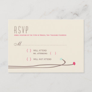 Simple Dahlia - Rustic Modern Wedding RSVP