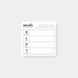 Simple Daily Meal Planner Sticky Notes Pad Post-it Klebezettel