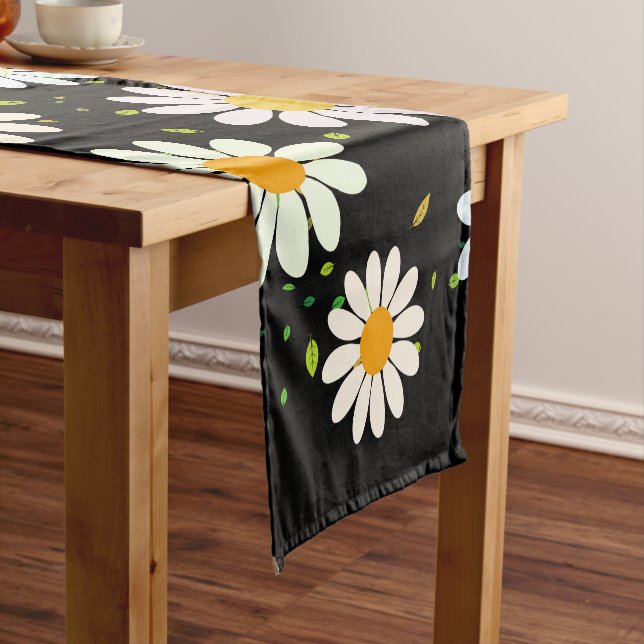 Simple Daisy Blume Floral Pattern trendy Girly Kurzer Tischläufer (Beispiel)