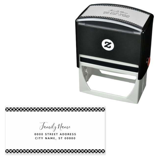 Simple Decorative Self Inking Rubber Stamp Permastempel (Beispiel)