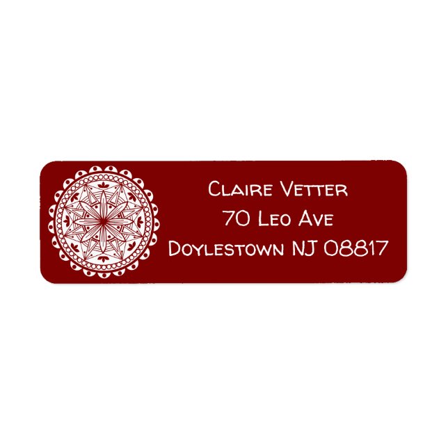 Simple Deep Red Mandala (Vorne)
