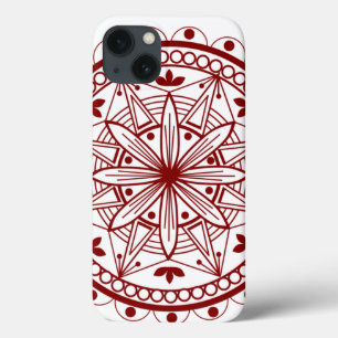 Simple Deep Red Mandalae Case-Mate iPhone Hülle