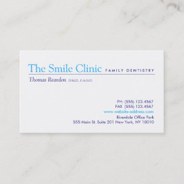 Simple Dentist Family Dentistry White Visitenkarte