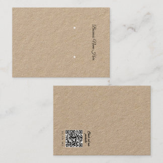Simple Design Store Kraft Earring Display Card Visitenkarte