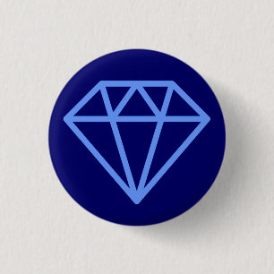 Simple Diamond - Baby Blue on Deep Navy Button