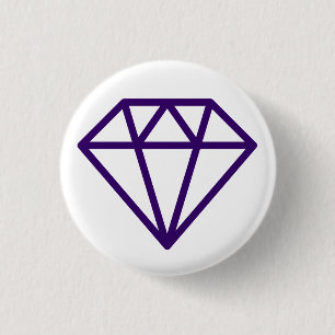 Simple Diamond - Tief Lila auf White Button