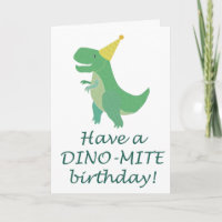 Simple Dino-Mite Dinosaur Birthday Hat T-Rex