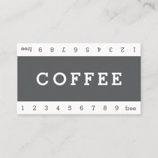 Simple Double Horizon Loyalty Coffee Punch-Card Treuekarte