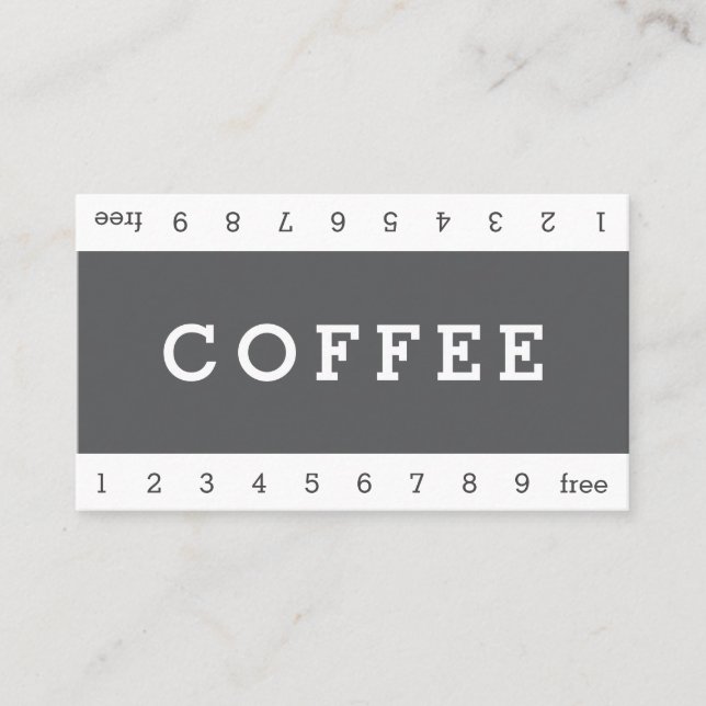 Simple Double Horizon Loyalty Coffee Punch-Card Treuekarte (Vorderseite)