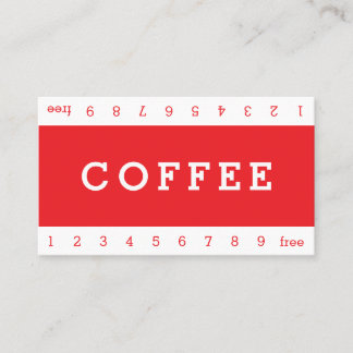 Simple Double Horizon Loyalty Coffee Punch-Card Treuekarte