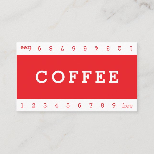 Simple Double Horizon Loyalty Coffee Punch-Card Treuekarte (Vorderseite)
