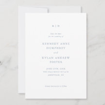Simple Dusty Blue Elegante Wedding