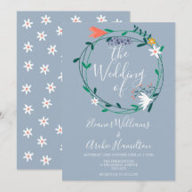 Simple Dusty Blue Floral Garland Wedding