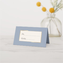 Simple Dusty Blue Wedding Escort Platzkarte