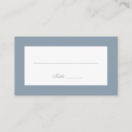 Simple Dusty Blue Wedding Platzkarte