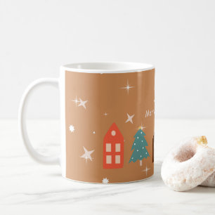 Simple Earth Tone Frohe Weihnachten Kaffeetasse