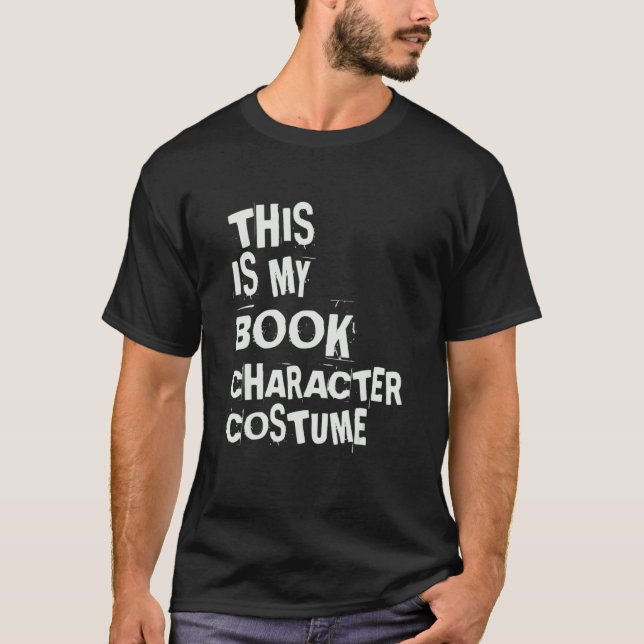 Simple Easy Halloween This Is My Book Character Co T-Shirt (Vorderseite)