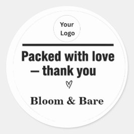 Simple Editable Thank You Business Sticker