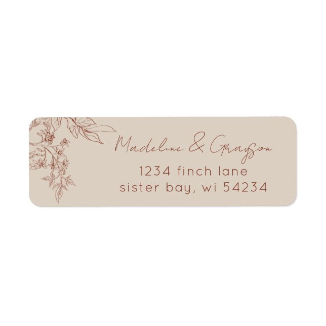 Simple Elegance Boho Floral Address (Vorne)