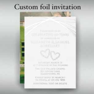 Simple Elegant Arch Foto 60. Hochzeitstag Folieneinladung