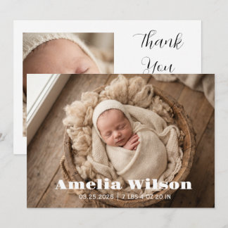 Simple Elegant Baby Birth Announcement Ankündigung