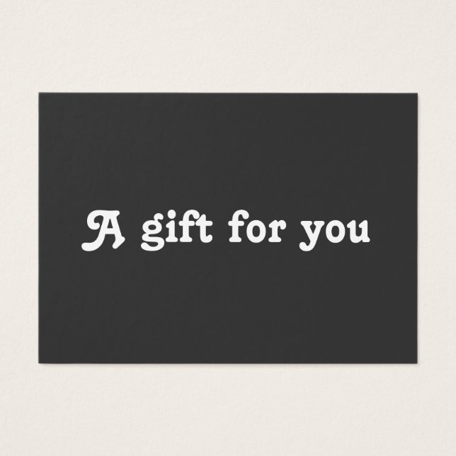 Simple Elegant Black White Gift Certificate (Vorderseite)
