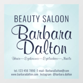 Simple Elegant Blue Bokeh Fensteraufkleber