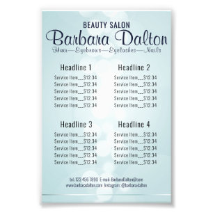 Simple Elegant Blue Bokeh Fotodruck