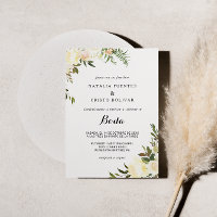 Simple Elegant Botanical Floral Wedding