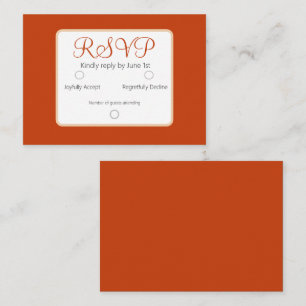 Simple Elegant Burnt Orange UAWG Wedding Mitteilungskarte