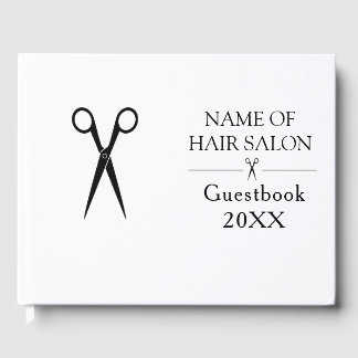 Simple elegant business light beauty salon gästebuch