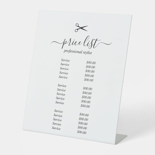 Simple elegant business light beauty salon sockelschild (Vorderseite)