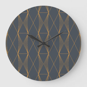 Simple, elegant, cool, trendy line graphic pattern große wanduhr