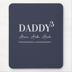 Simple Elegant Daddy kubierte Typografie Kid's Nam Mousepad