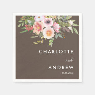 Simple, elegant eucalyptus, flowers  serviette