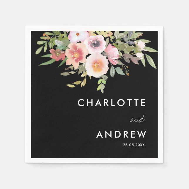 Simple, elegant eucalyptus, flowers    serviette (Vorderseite)