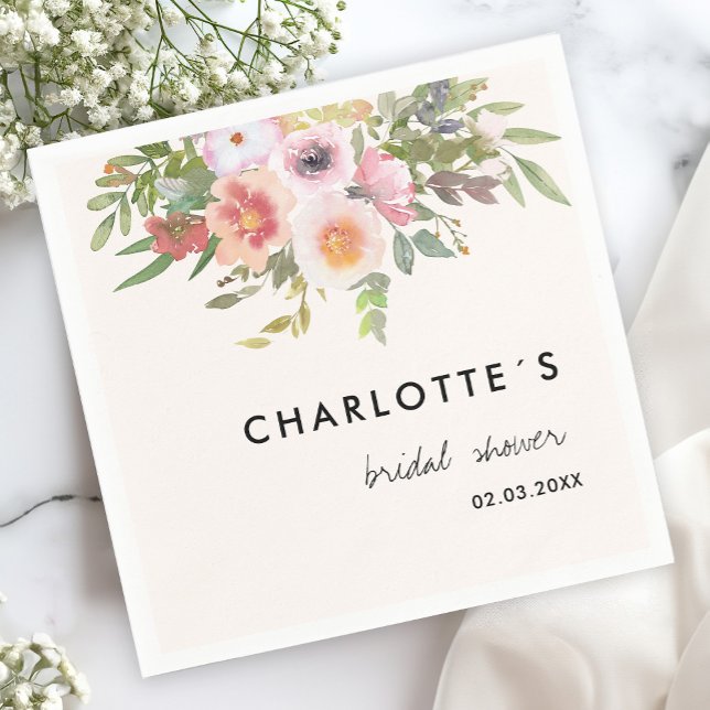 Simple, elegant eucalyptus, flowers  serviette (Von Creator hochgeladen)