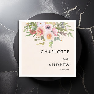 Simple, elegant eucalyptus, flowers  serviette