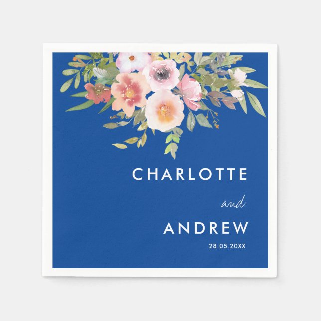 Simple, elegant eucalyptus, flowers   serviette (Vorderseite)