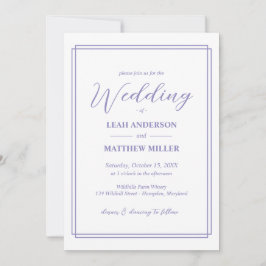 Simple Elegant Floral Pattern Wedding Invitation Einladung