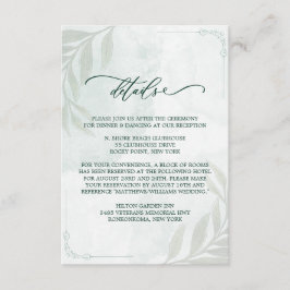 Simple Elegant Floral Wedding Enclosure Card Begleitkarte