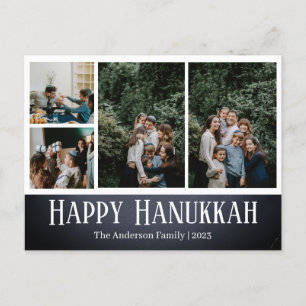 Simple Elegant Happy Hanukkah Foto Feiertagspostkarte