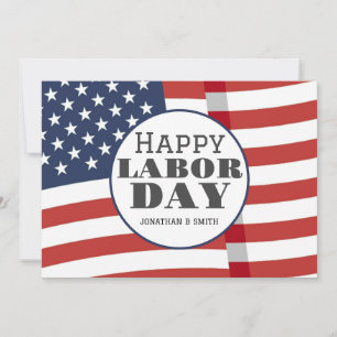 Simple Elegant Happy Labour Day mit US-Flagge