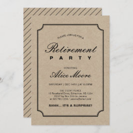 Simple Elegant Kraft | Party für Unternehmensruhes Einladung