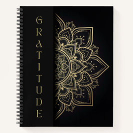 Simple Elegant Mandala Dankesblatt Notizbuch