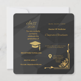 Simple Elegant MD Medical School Invite | Customiz Einladung