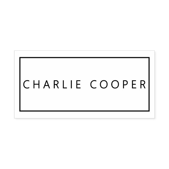 Simple Elegant Minimalist #96Str Name Only Frame Permastempel (Design)