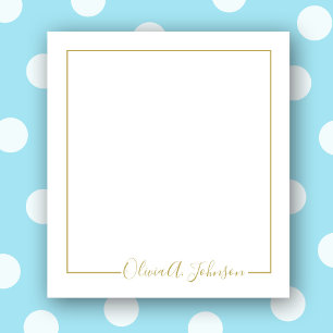 Simple Elegant Modern Hand Lettered Script Notepad Notizblock
