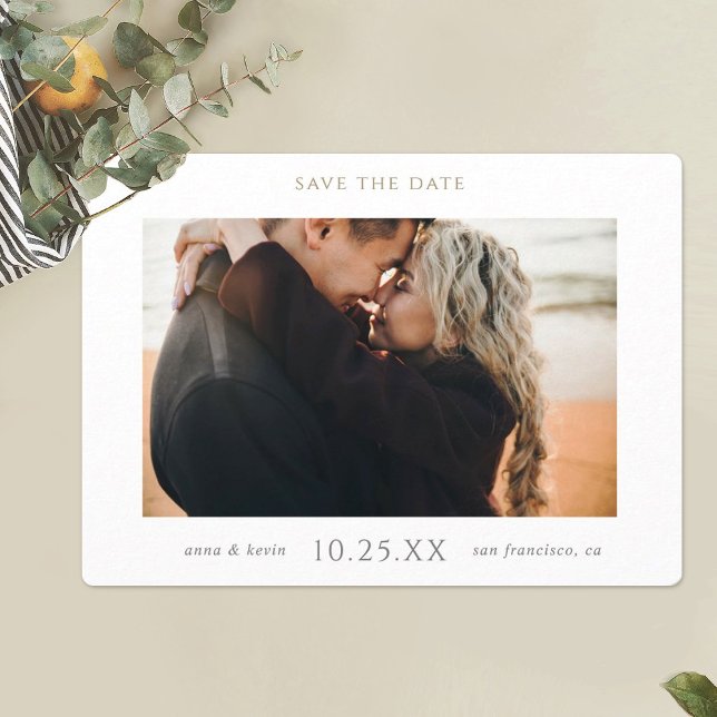 Simple Elegant Modern Photo Save the Date Invite (Von Creator hochgeladen)