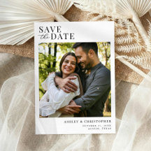 Simple Elegant Photo Wedding Save the Date